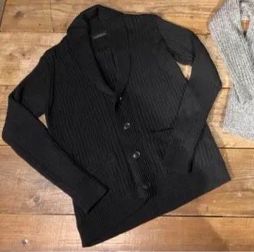 택 포함 미사용품 GOSTAR DE FUGA 니트 가디건 블랙 hare