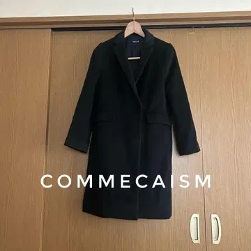 COMME CA ISM 블랙 체스터 코트 아우터