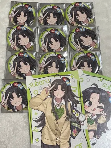 걸즈밴드 클라이 캔뱃지 엽서 야스와 스바루 헤이세이 갸루