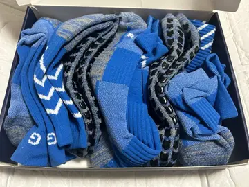 미사용 새상품 파랑 스트라이프 미끄럼 방지 삭스 세트 축구, 농구