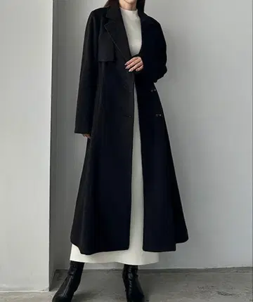 Louere 웨스트 쉐이프 플레어 체스터 코트