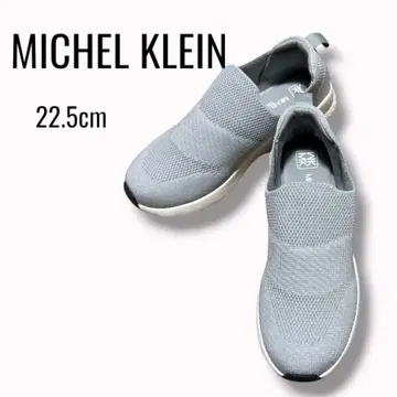 MICHEL KLEIN 라메 그레이 슬립온 22.5cm 레어 사이즈