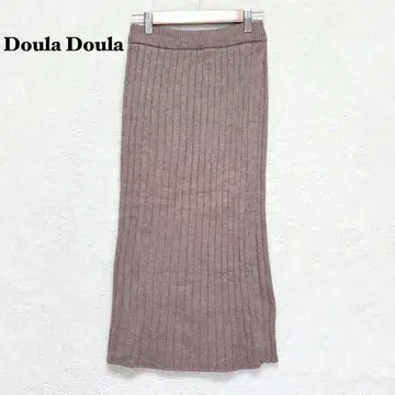 두라두라 니트 랩스커트 타이트 허리밴딩 리브 손세탁