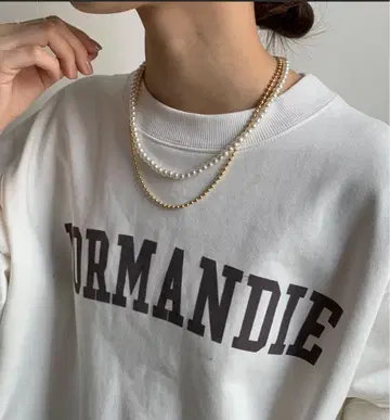 골드와 펄의 2연 목걸이