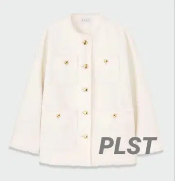 [새상품급] 플라스테 트위드 메탈 버튼 자켓