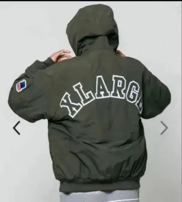 XLARGE 후드 부착 점퍼 올리브 그린
