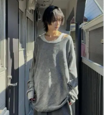 카이치 - 오버 사이즈 와플 롱 T-made in INTERFACTORY