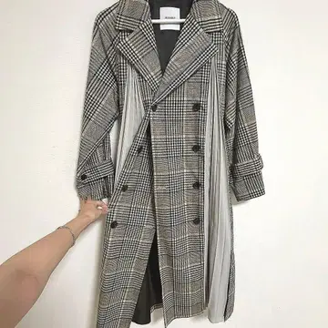 STUDIOUS 체크 무늬 트렌치코트 사이즈 1