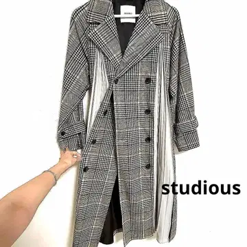 STUDIOUS 체크 무늬 트렌치코트 사이즈 1