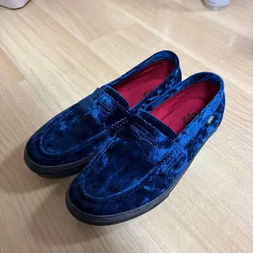 VANS 벨벳 블루 로퍼 26.5