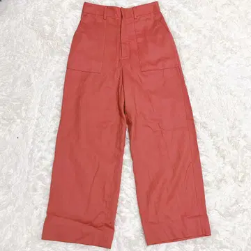 M0100 [쉽스] 와이드 팬츠 스트레치성 벨트 루프 울 혼방