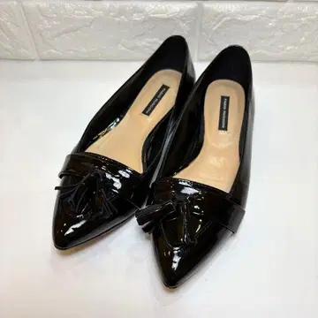 새상품급 FABIO RUSCONI 태슬 펌프스 에나멜 21.5cm