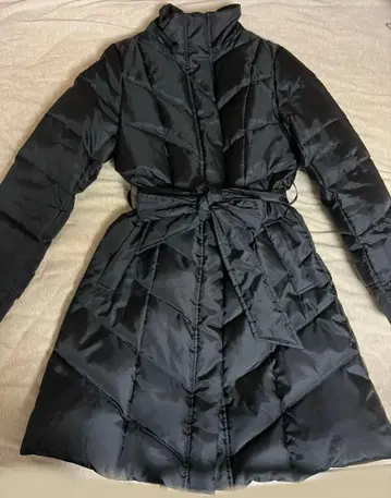 블랙 롱 다운 자켓