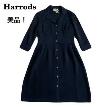 [ 새상품급 ] 해롯 도킹 원피스 니트 울 블랙