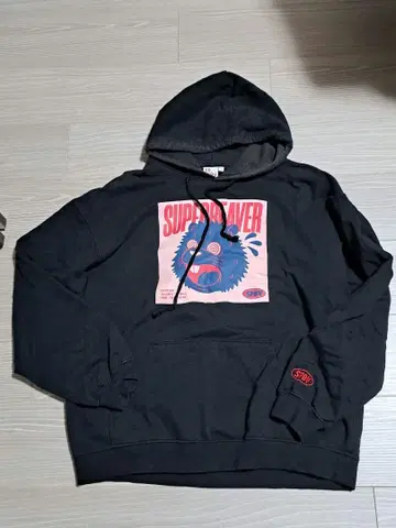 SUPER BEAVER 블랙 후드티 L