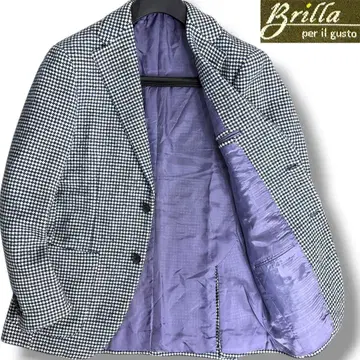 J6363 새상품급 브리라펠 일구스토 링자켓 제작 트위드 자켓 48