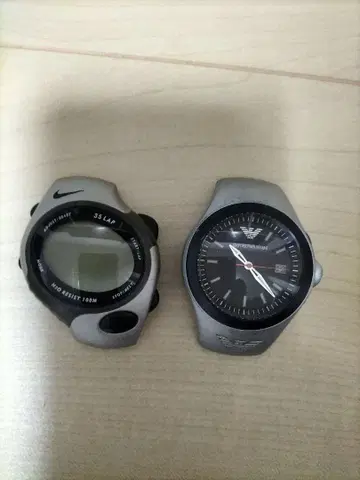 정크제품! Nike 디지털 워치 & Emporio Armani 세트