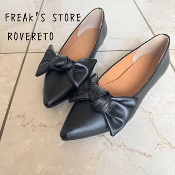 미사용품 FREAK'S STORE ROVERETO 리본 포함 플랫슈즈