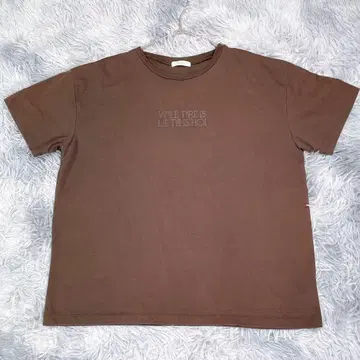 Te chichi [프리] 반팔 T셔츠 브라운 프리 사이즈 여성용