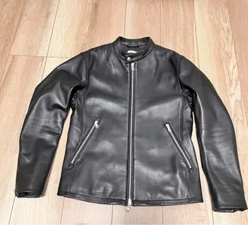 [ 새상품 ] BEAUTY&YOUTH 블랙 가죽 라이더 자켓