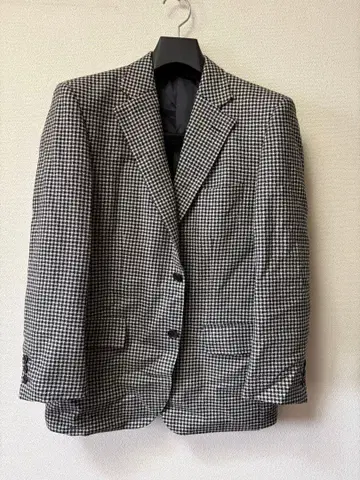 체크 무늬 테일러드 자켓