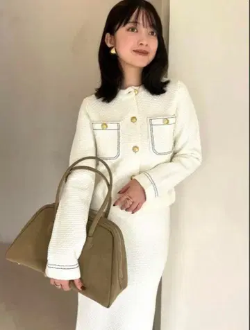 [ 컨디션 최상 ] anuans 노카라 니트 자켓