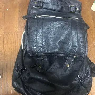 블랙 가죽 백팩 백팩