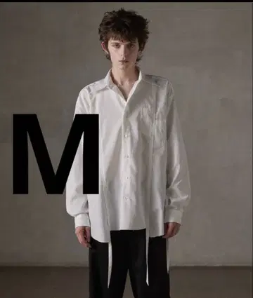 GRANCY 데미지 도킹 디자인 셔츠 M 화이트