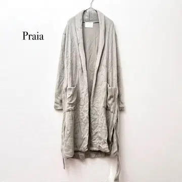 프라이아 니트 가디건 가운 [ F ] 그레이지 울 혼방 일본제