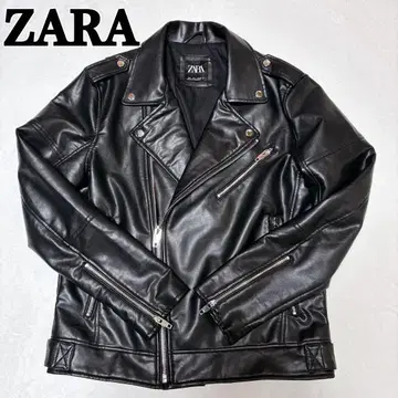 새상품급 ZARA 더블 라이더 자켓 블랙 짧은 기장 가죽 자켓