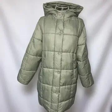 ZARA 자라 13-14 후드 부착 라이트 그린 다운 자켓