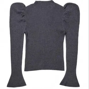 새상품급 볼륨 슬리브 글리터 립 니트 탑