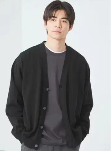 그린 레이블 릴랙싱 가디건 블랙 M 사이즈