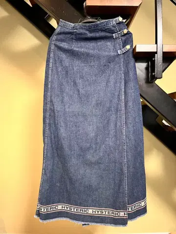 HYSTERIC GLAMOUR 90s 데님 랩스커트