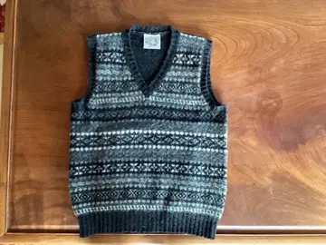 제이미슨 페어아일 니트 베스트 블랙 셰틀랜드