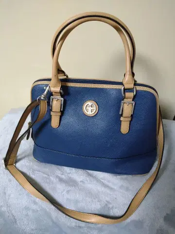 가격 인하 GIANIBERININI 파란색 2WAY 숄더백