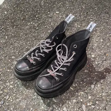 x-girl ALL STAR 블랙 하이컷 스니커즈