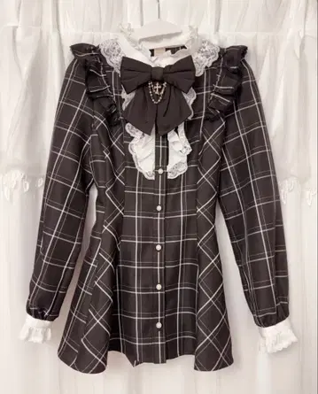 시크릿 허니 액세서리 리본 레이스 프릴 셋업