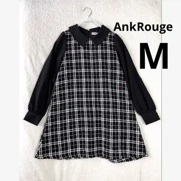 새상품급 앙크루즈 체크 무늬 미니 원피스 M