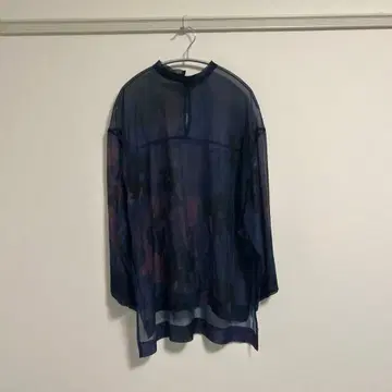 시어 네이비 긴팔 셔츠