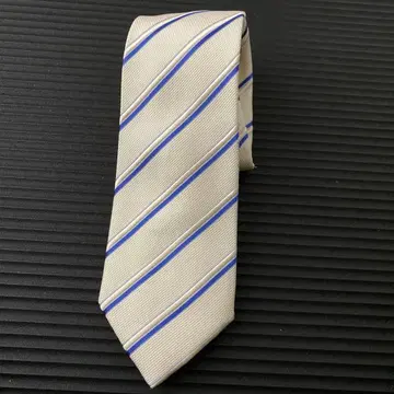 미사용 새상품 SHIPS 쉽스 스트라이프 넥타이 아이보리