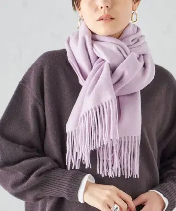 컨디션 최상 12430엔 SHIPS 울 캐시미어 스톨 라벤더