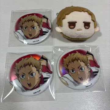 하이큐!! 야쿠 DAISO 다이소 캔뱃지 페이스 봉제 인형