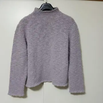 바지레 28 빅 사이즈 긴팔 울 니트 스웨터 퍼플 사이즈 15호