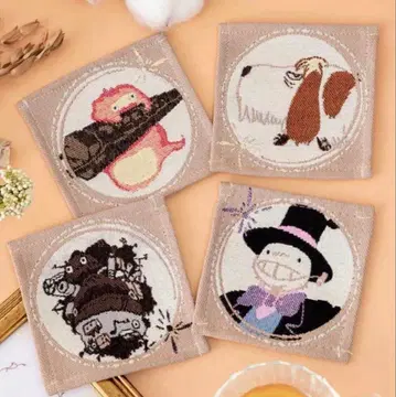 하울의 움직이는 성 고블랑 직조 코스터 4개 세트