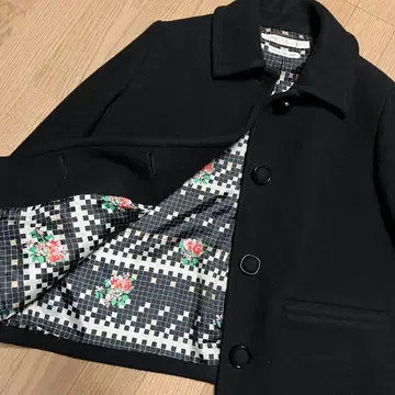 CHILD WOMAN dot&stripes 코트 블랙