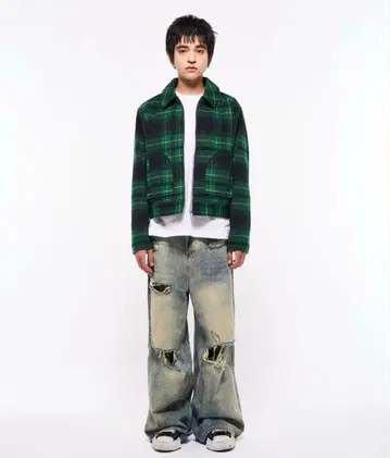 LUIJOIE 빈티지 데미지 데님