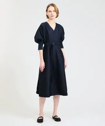 에스트네이션 더블 크로스 V넥 원피스