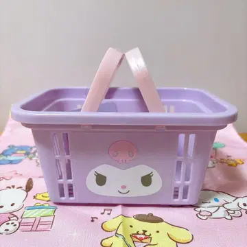 산리오 쿠로미 페이스 미니 바스켓 (바구니) 미사용 새상품, 택 포함