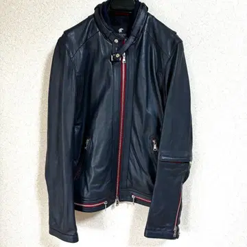 LOVELESS 러브리스 가죽 라이더스 램 가죽 자켓 네이비